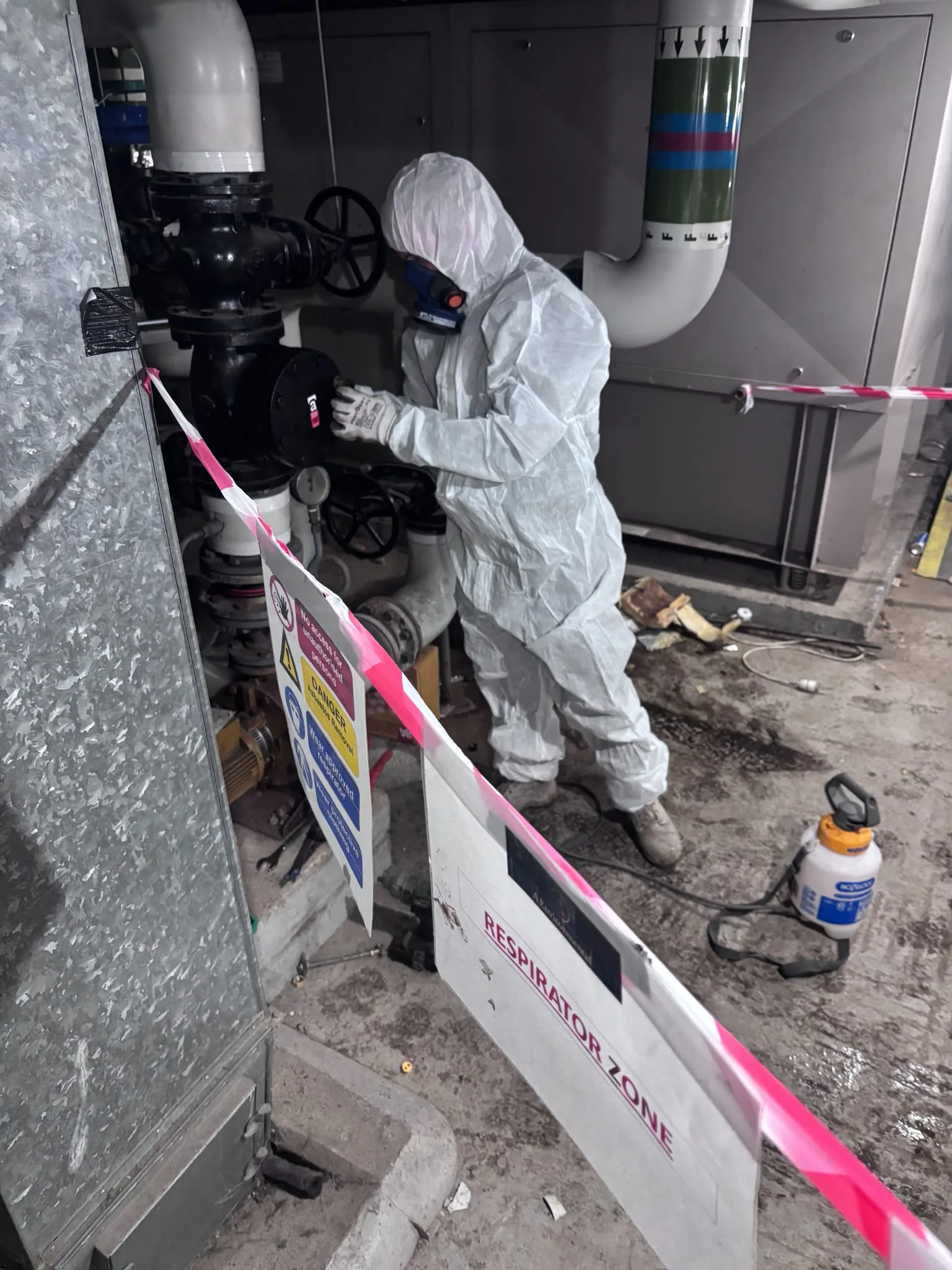 Asbestos artex removal from concrete soffit in Shepherd's Bush